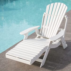 wit kunststof adirondack ligbed