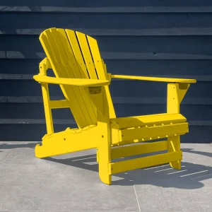 Verstelbare Kunststof Adirondack Stoel Geel