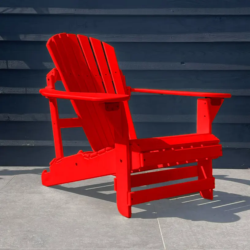 Verstelbare Kunststof Adirondack Stoel Rood
