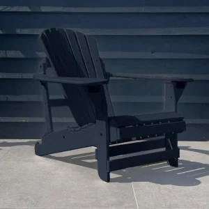 Verstelbare Kunststof Adirondack Stoel Zwart